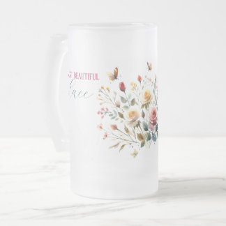 Frosted Glass Mug MY MOST BEAUTIFUL PLACE Var01