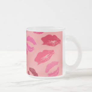 FROSTED GLASS MUG - VALENTINES DAY GIFTS - LIPS