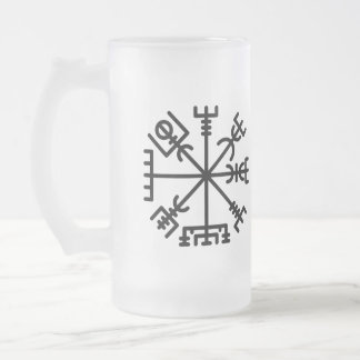 Frosted Glass Mug, Valhalla Oliver | Vegvisir Beer Mug