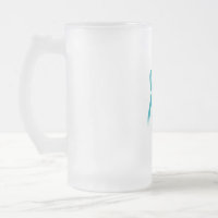 Frosted Glass Mug with Abstract Swirl Design