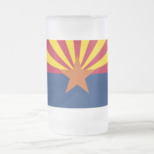 Frosted Glass Mug with flag of Arizona, USA