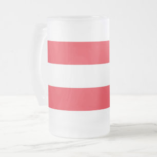Frosted Glass Mug with flag of Austria