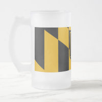 Frosted Glass Mug with flag of Baltimore, USA