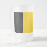 Frosted Glass Mug with flag of Belgium