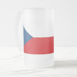 Frosted Glass Mug with flag of Czechia