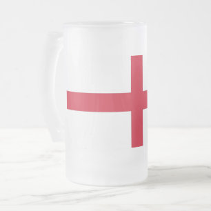 Frosted Glass Mug with flag of England