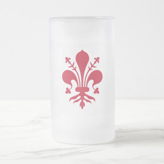Frosted Glass Mug with flag of Florence (Center)