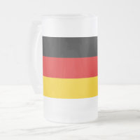 Frosted Glass Mug with flag of Germany