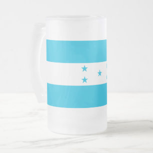 Frosted Glass Mug with flag of Honduras