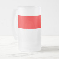 Frosted Glass Mug with flag of Indonesia