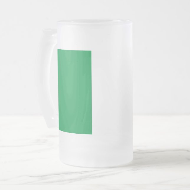 Frosted Glass Mug with flag of Ireland (Front Left)