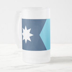 Frosted Glass Mug with flag of Minnesota, USA