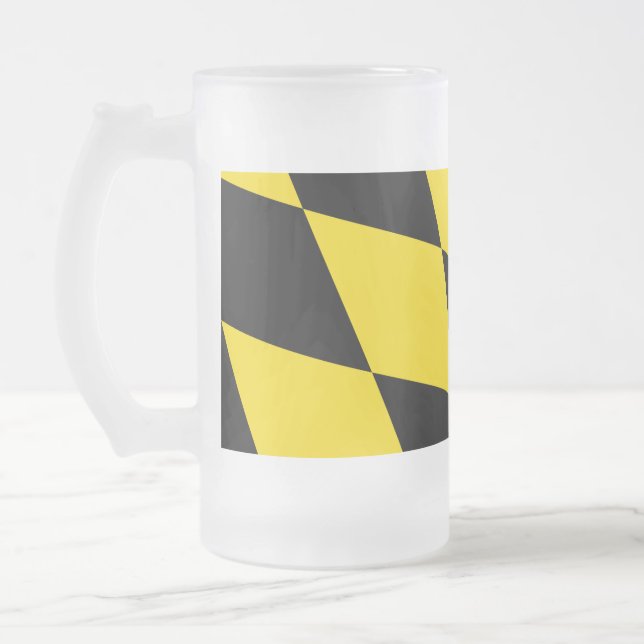 Frosted Glass Mug with flag of Munich (Left)