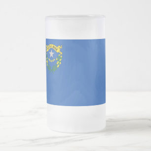 Frosted Glass Mug with flag of Nevada