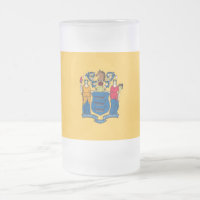 Frosted Glass Mug with flag of New Jersey