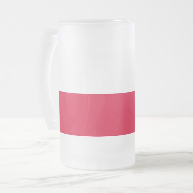 Frosted Glass Mug with flag of Poland (Front Left)