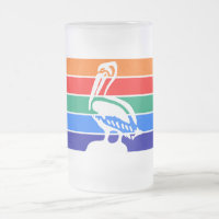 Frosted Glass Mug with flag of St. Petersburg
