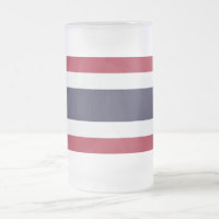 Frosted Glass Mug with flag of Thailand