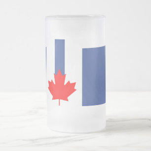 Frosted Glass Mug with flag of Toronto, Canada