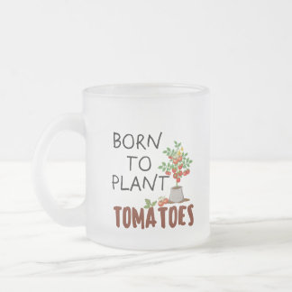 Frosted glass mug with funny gardener quote