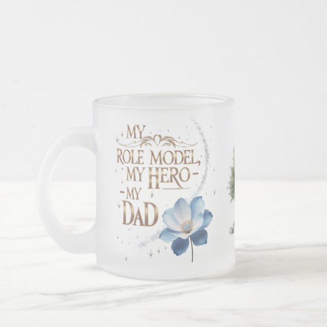Frosted Glass Mug with Heartfelt Message (Left)