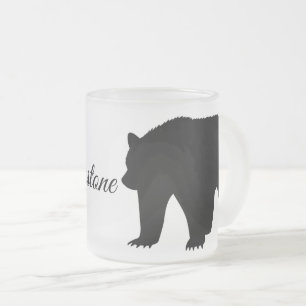 Frosted Glass Mug-Yellowstone Bear Coffee Mug