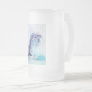 Frosted, glass, stein, 16oz,  custom, design frosted glass beer mug