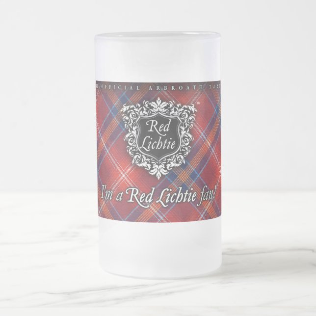 Frosted Glass Stein - I'm a Red Lichtie Fan! - (Center)