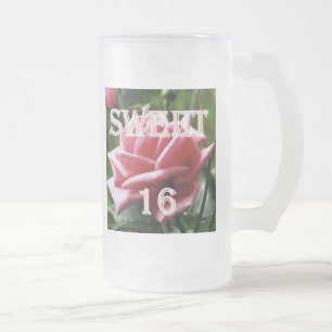 FROSTED GLASS SWEET 16 SPECIALTY MUGS - GIFTS