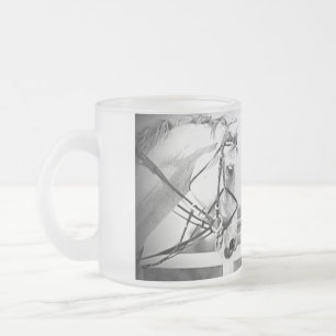 Frosted Grey horse mug