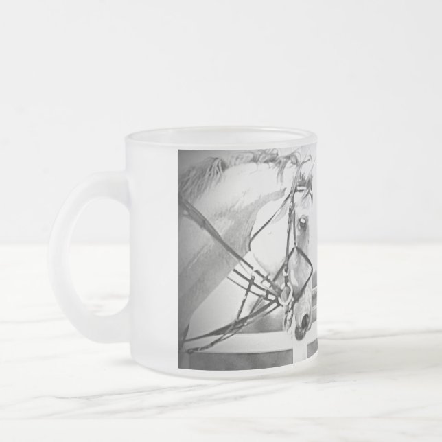 Frosted Grey horse mug (Left)
