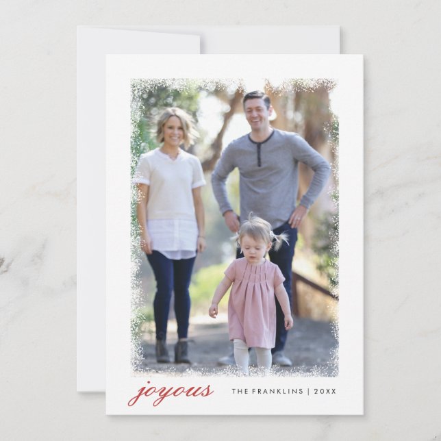 Frosted Holiday Photo Card (Front)