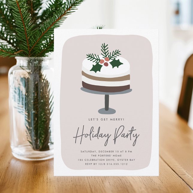Frosted Holly | Cute Modern Holiday Party Invitation (Creator Uploaded)