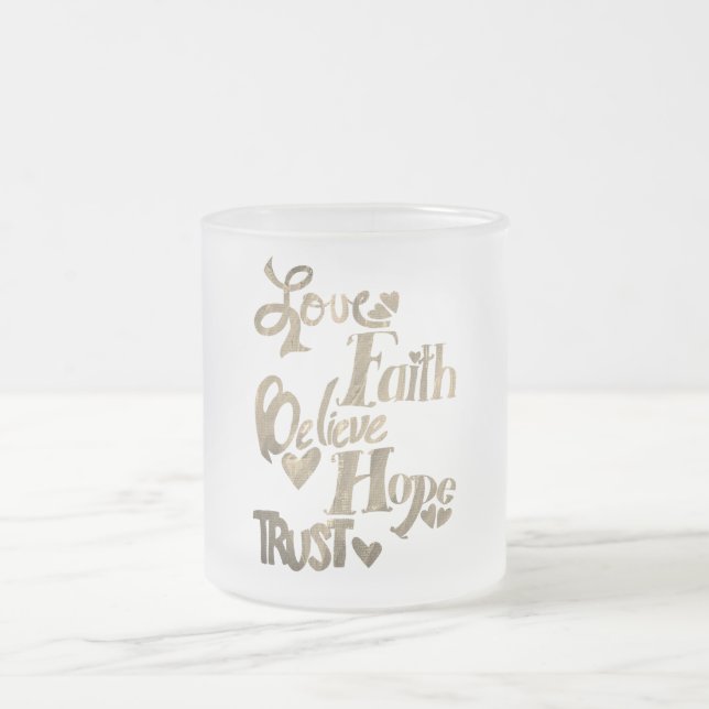 Frosted Inspirational Words Mug (Center)