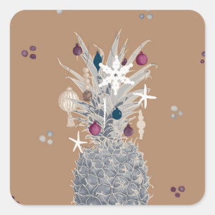Frosted Island Pine, Sugar Plum Square Sticker