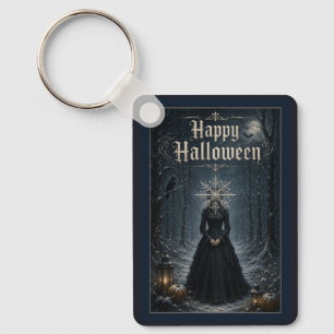Frosted Midnight Halloween Enchantress Key Ring