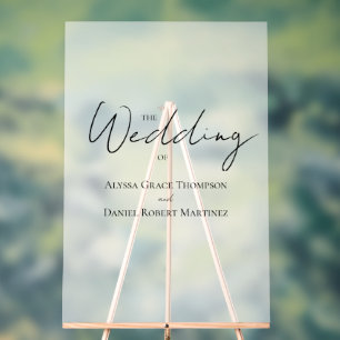 Frosted Minimal Wedding Welcome Acrylic Sign