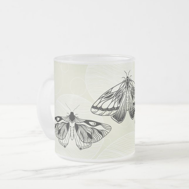Frosted Moths Mug (Front Left)
