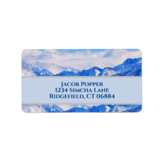 Frosted Mountains Address Label