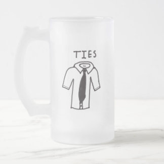 Frosted Mug w/Black and White Shirt w/Tie Logo