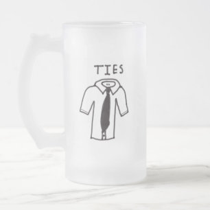 Frosted Mug w/Black and White Shirt w/Tie Logo