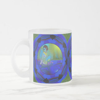 Frosted mug with original art