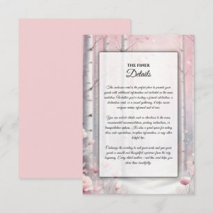 Frosted Petals in a Winter Woodland Wedding Enclosure Card