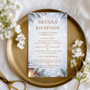 Frosted Pines And Lantern Glow Enclosure Card