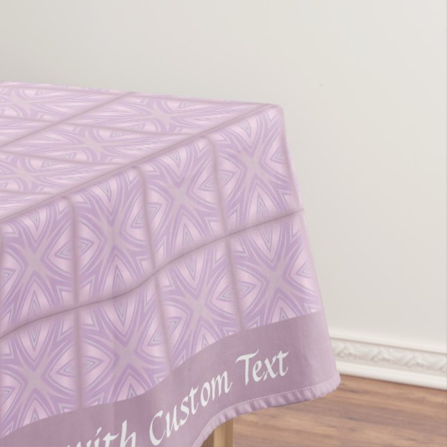 Frosted Pink Lavender Pastel Tile Design Tablecloth (In Situ)