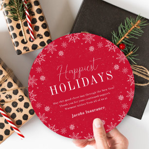 Frosted Season Custom Colour Business Holiday Card