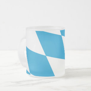 Frosted small glass mug - flag of Bavaria