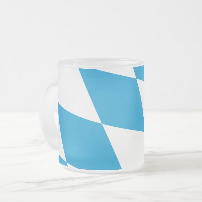 Frosted small glass mug - flag of Bavaria (Front Left)