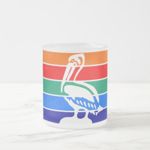 Frosted small glass mug, flag of St. Petersburg Coffee Mug