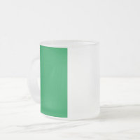 Frosted small glass mug with flag of Ireland